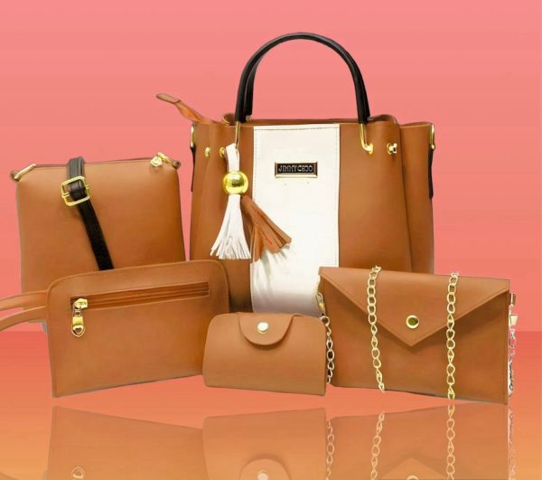 synthetic Leather 5pcs Set Ladies Bag Without Long Chain