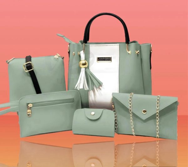 synthetic Leather 5pcs Set Ladies Bag Without Long Chain