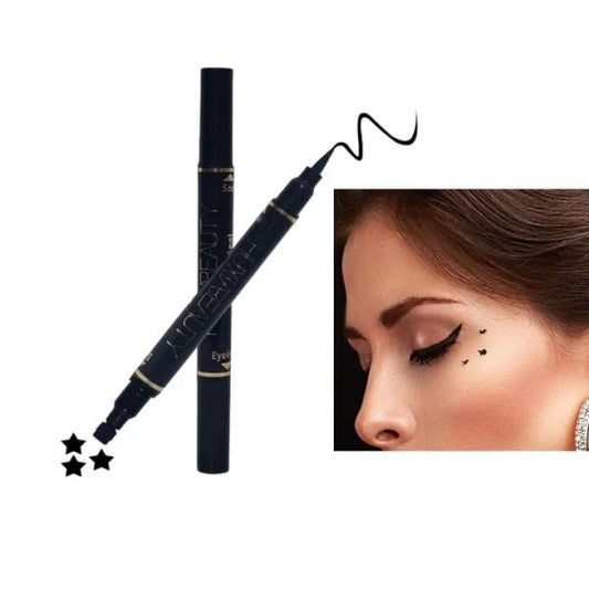 2 In 1 Double-ended Waterproof Liquid Eyeliner + Seal (black)