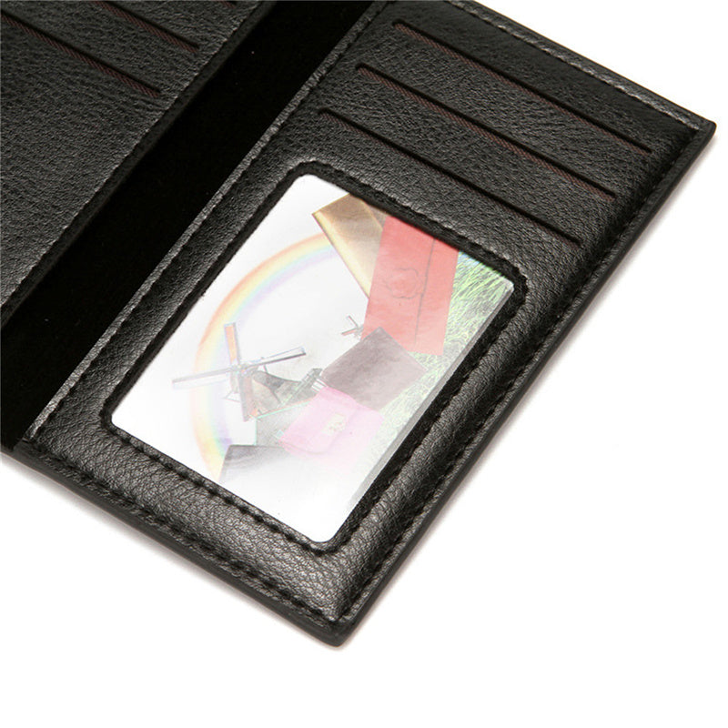 Men Pu Leather Wallet Business Clutch Bag