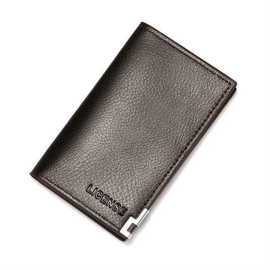 Men Pu Leather Wallet Business Clutch Bag